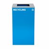 Alpine Industries Square Recycling Bin, 29 Gallons, Blue Can, Square Opening Lid, for Recycling ALP4450-KIT-BLU-S-RE